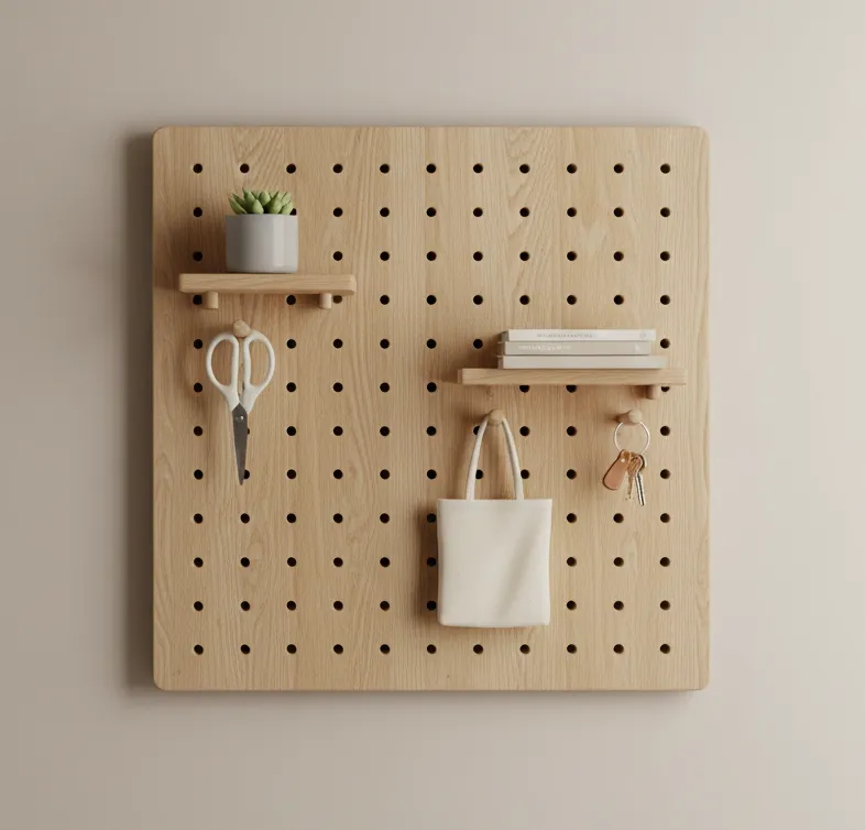 Panel Perforado Decorativo “Pegboard Warm Modern”